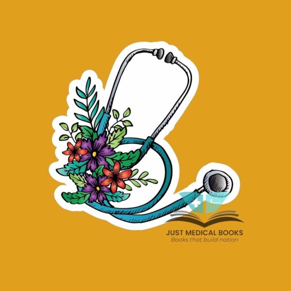 Floral stethoscope phone sticker for medical students