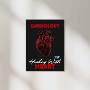 cardiology healing with heart wall poster for medical students.