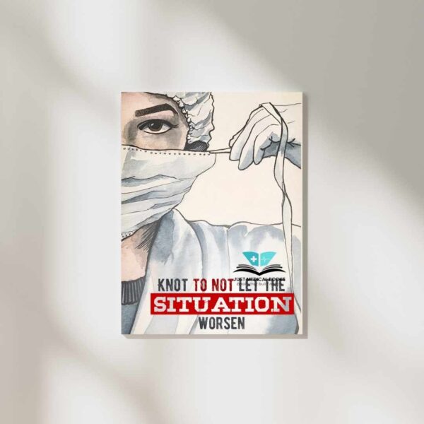 Knot to not le the situation worsen wall poster for medical students.