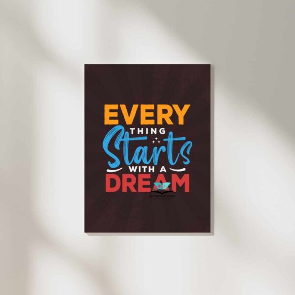 every thing starts with a dream wall poster for medical students.