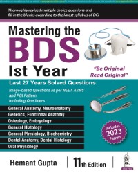 Mastering the BDS Ist Year dental book