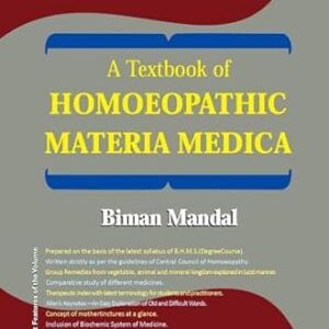 A Textbook of Homeopathic Materia Medica Medical Book