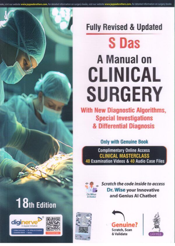 9789366162362 - Manual on Clinical Surgery 18th Edition 2025