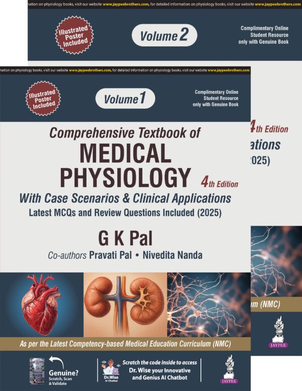 9789366165578 Comprehensive Textbook of Medical Physiology , gk pal, medioks , just medical books