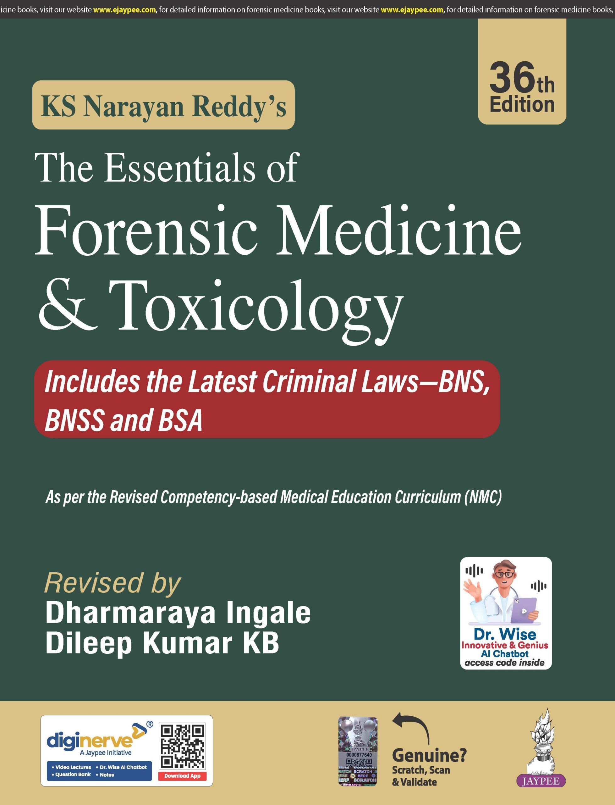 9789366165257 Essentials of Forensic Medicine and Toxicology 36th 2026 9789366165257 Essentials of Forensic Medicine and Toxicology 36th 2026